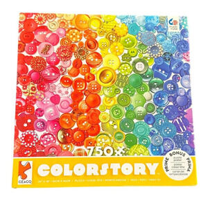 CEACO Colorful Button High Quality 750 Piece Puzzle Color Story
